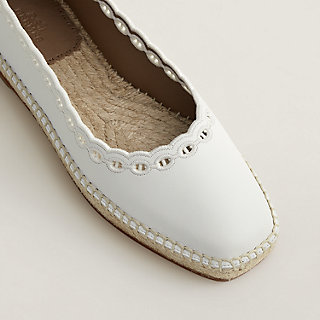 White on sale leather espadrilles